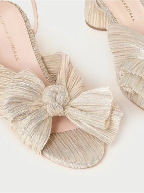 Loeffler Randall Size 7 Dahlia Champagne Dress Sandal - like new!